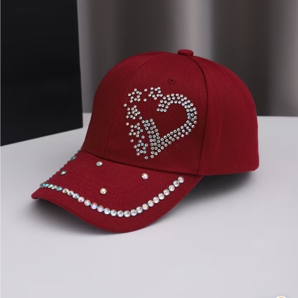 Accessories - Red Baseball Cap for Everyday Wear Especially Valentine’s Day BRAND NEW